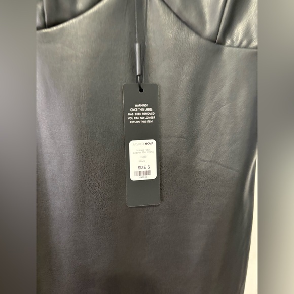 Fashion Nova Black Leather Dress - Picture 2 of 7